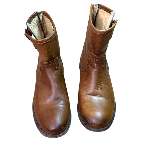 FRYE “Pippa” Genuine Leather Back Zip Bootie in Cognac Sz 6B - Picture 4 of 11